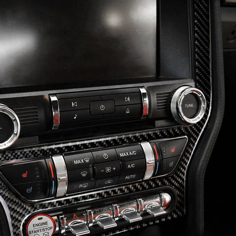 

Fit for Ford Mustang15-17Carbon Fiber CD Panel Central Control Air Conditioning Decoration Interior modification car accessories