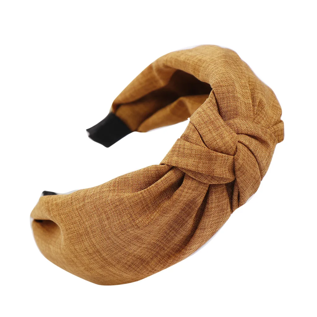 Ободок для волос с бантом Женский однотонный ободок простой милый девушек