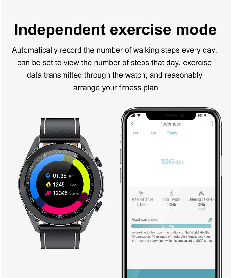 

LIGE Full Circle Touch Smart Watch Women Waterproof Bracelet Heart Rate Monitor Sleep Monitor Smartwatch Men For answering calls