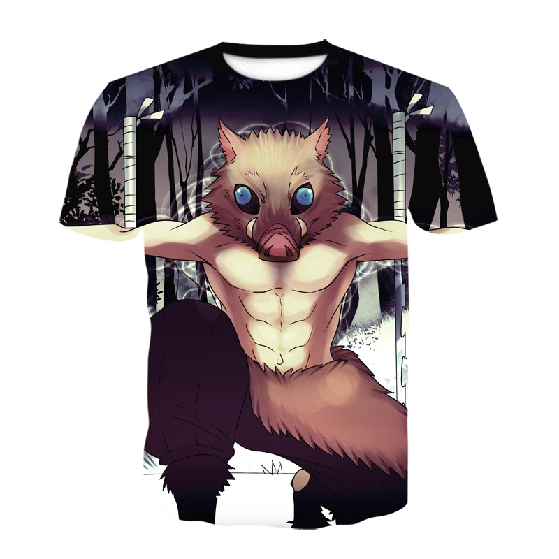 

Summer 3D Men's and Women's T-shirt Japanese Anime Ghost Slayer T-shirt Men's Cute Breathable O-Neck Children's T-shirt