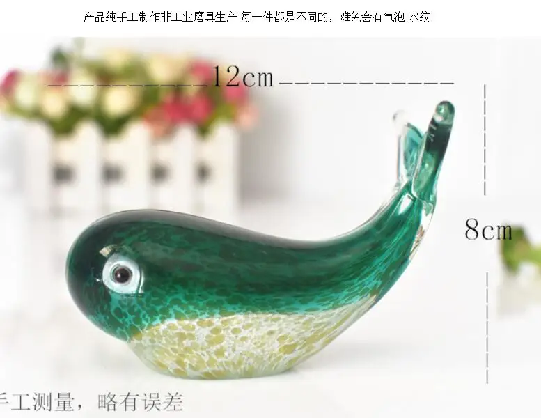 Синяя тропическая Хрустальная рыба стеклянная скульптура современное искусство