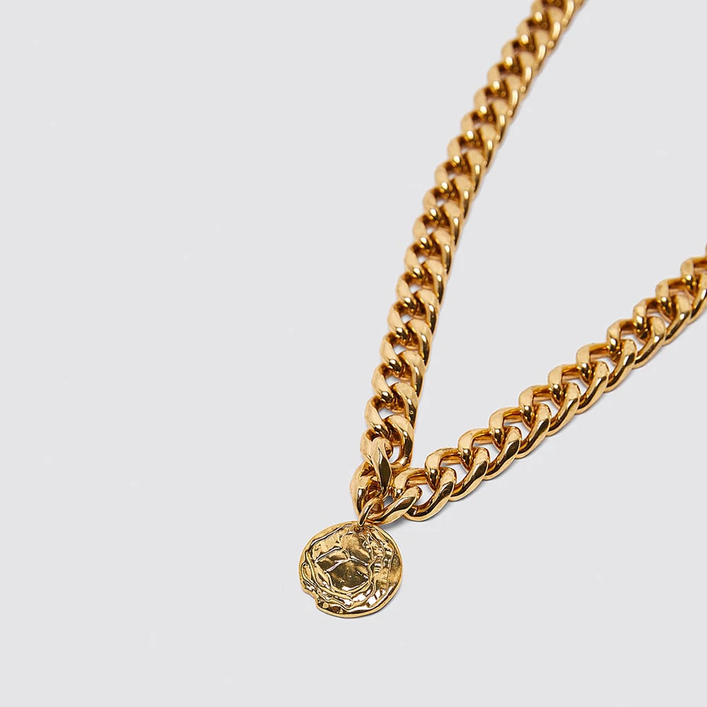 ZA Fashion Pendant Necklace Slide Metal Bohemian Geometric Zinc Alloy Party Nightclub Women's Birthday Gift Clothing Accessories |