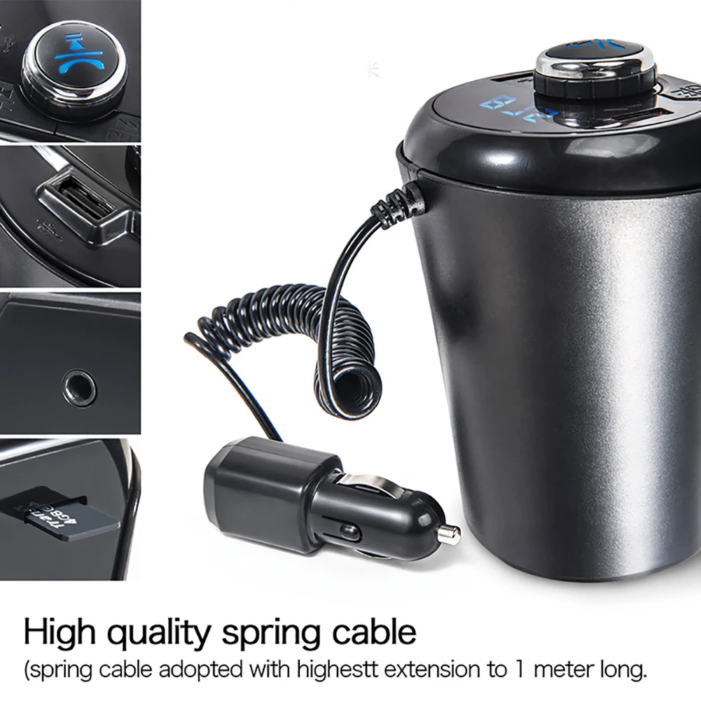 Автомобильный Bluetooth комплект mp3 плеер FM передатчик двойное зарядное устройство USB