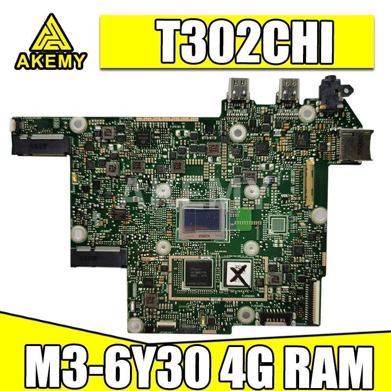

Akemy T302CHI MAIN_BD._4G/M3-6Y30/AS mainboard REV2.0 For Asus T302 T302C T302CH T302CHI laptop motherboard Tested Free Shipping