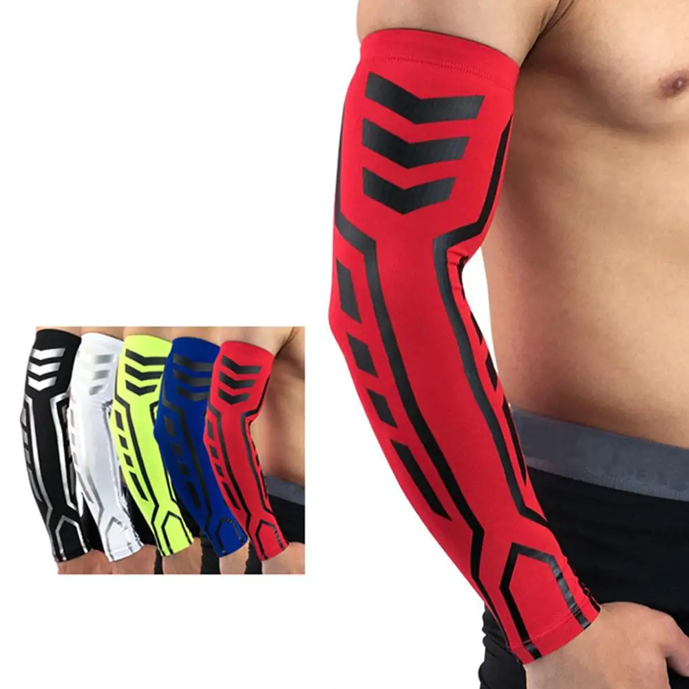 

Ice Fabric Breathable UV Protection Running Arm Sleeves Fitness Basketball Elbow Pad Sport Cycling Outdoor Arm Warmers
