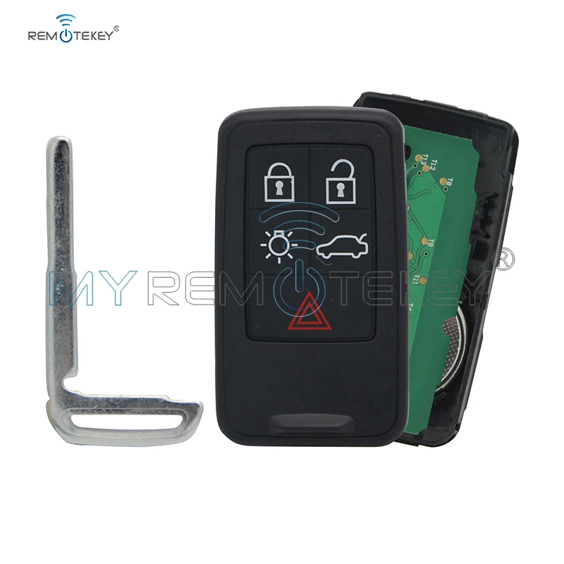 Пульт дистанционного управления Remtekey 5 кнопок для Volvo S60 S80 Xc60 Fcc Kr55wk49266|Ключ от