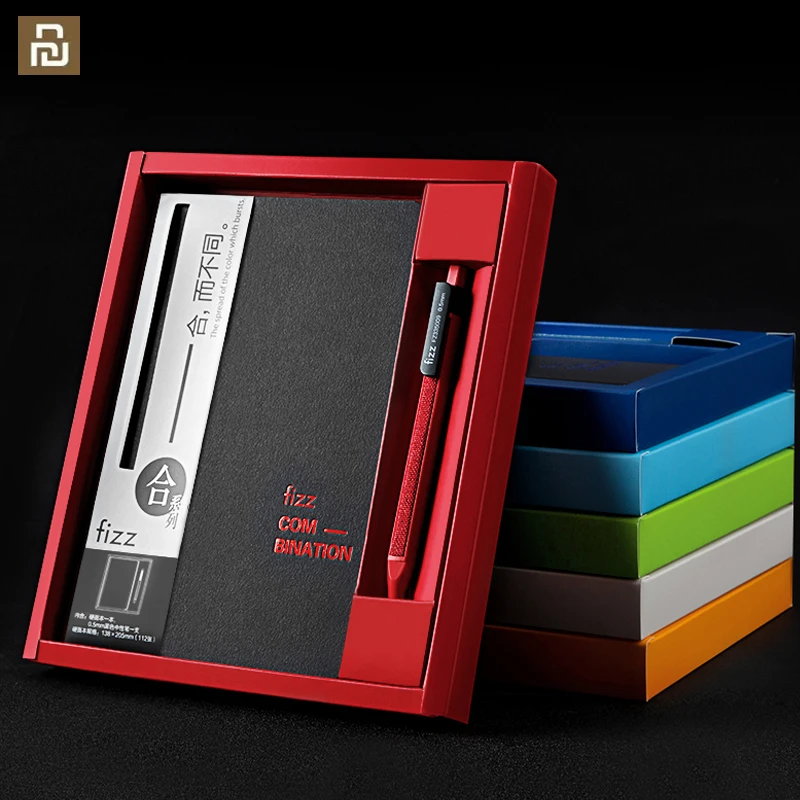 

Блокнот Youpin Fizz с твердой поверхностью для офиса, набор для студентов, Офисная бизнес-блокнот, деловой костюм, ручка в подарок
