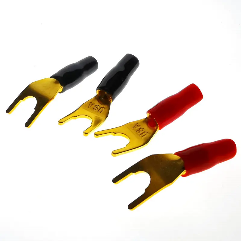 4 шт. Лидер продаж новинка красная черная США чистая медь позолоченная вилка для