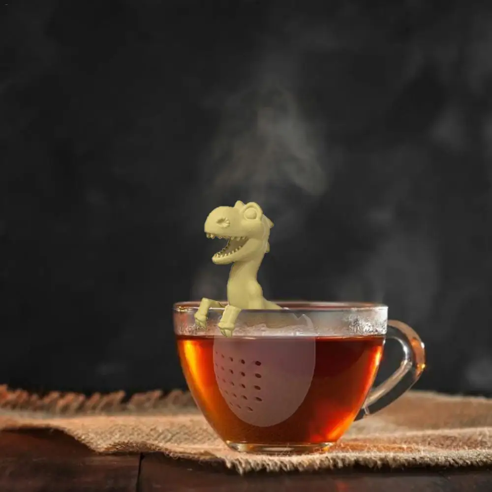 

Hatched Dinosaur Silicone Tea Infuser Leaf Strainer Filter Diffuse Drink Tool Tea Strainers Useful Tea Spoon Filter Kitchen Tool