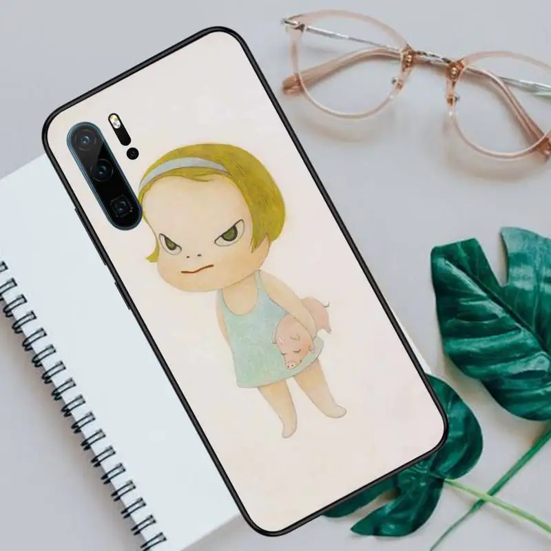 

japan Yoshimoto nara cartoon girl Phone Case For Huawei P40 P20 P30 lite Pro P Smart 2019 Mate 40 20 10 Lite Pro Nova 5t