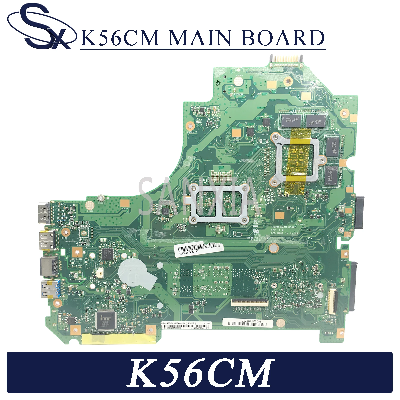 Материнская плата KEFU K56CM для ноутбука ASUS K56CB K56C S550CB S550CM S550C оригинальная