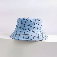 female spring and summer fisherman hat double sided sunshade sunscreen basin hat leisure joker lattice bucket hat