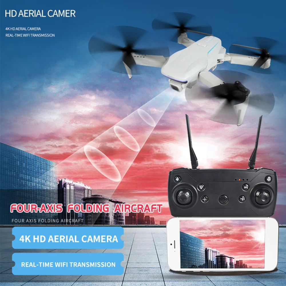 2020 Новый мини Дрон широкоугольный GPS 5G 4K HD Двойная камера Wi Fi FPV складной