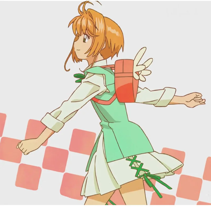 Sakura Косплэй CARDCAPTOR SAKURA зеленый костюм комплект включает верхнее платье