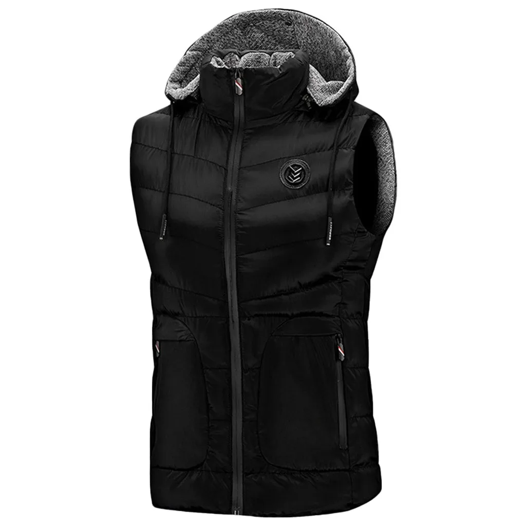 Casaco jaqueta masculino chaqueta hombre, Мужское пальто, Осень-зима, на молнии, уличная куртка с капюшоном, жилет, куртка, верхнее пальто