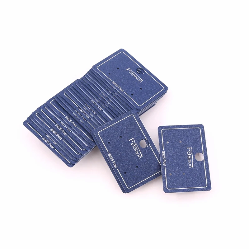 2020 Новая мода ПВХ серьги Вешалка карта упаковка ювелирных изделий 4 6*3 см синий