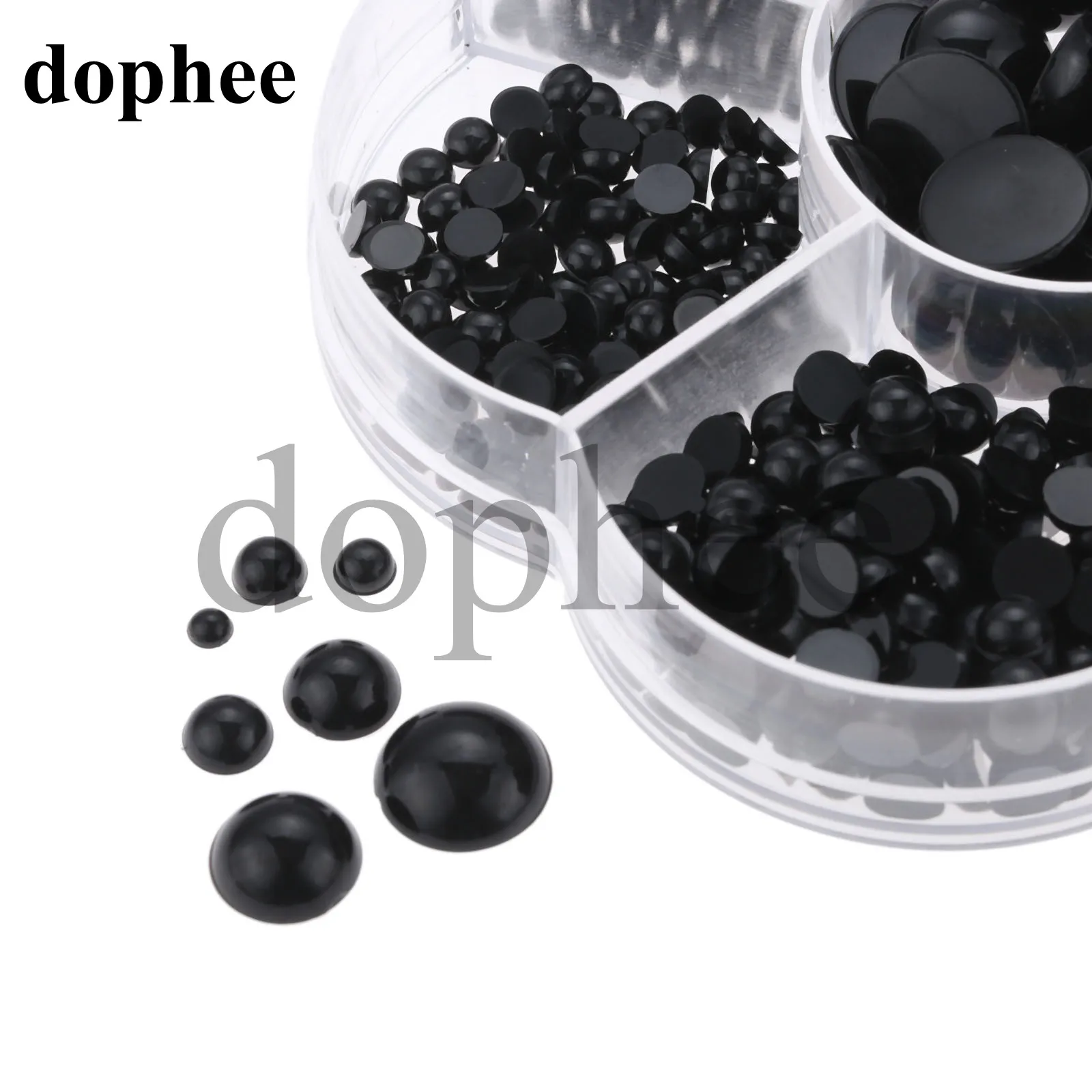 Dophee круглые плоские черные глаза пластиковые для кукол создание игрушек