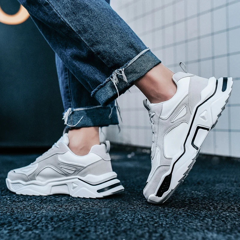 

Кроссовки мужские, кожаные, сетчатые, большого размера 7-10