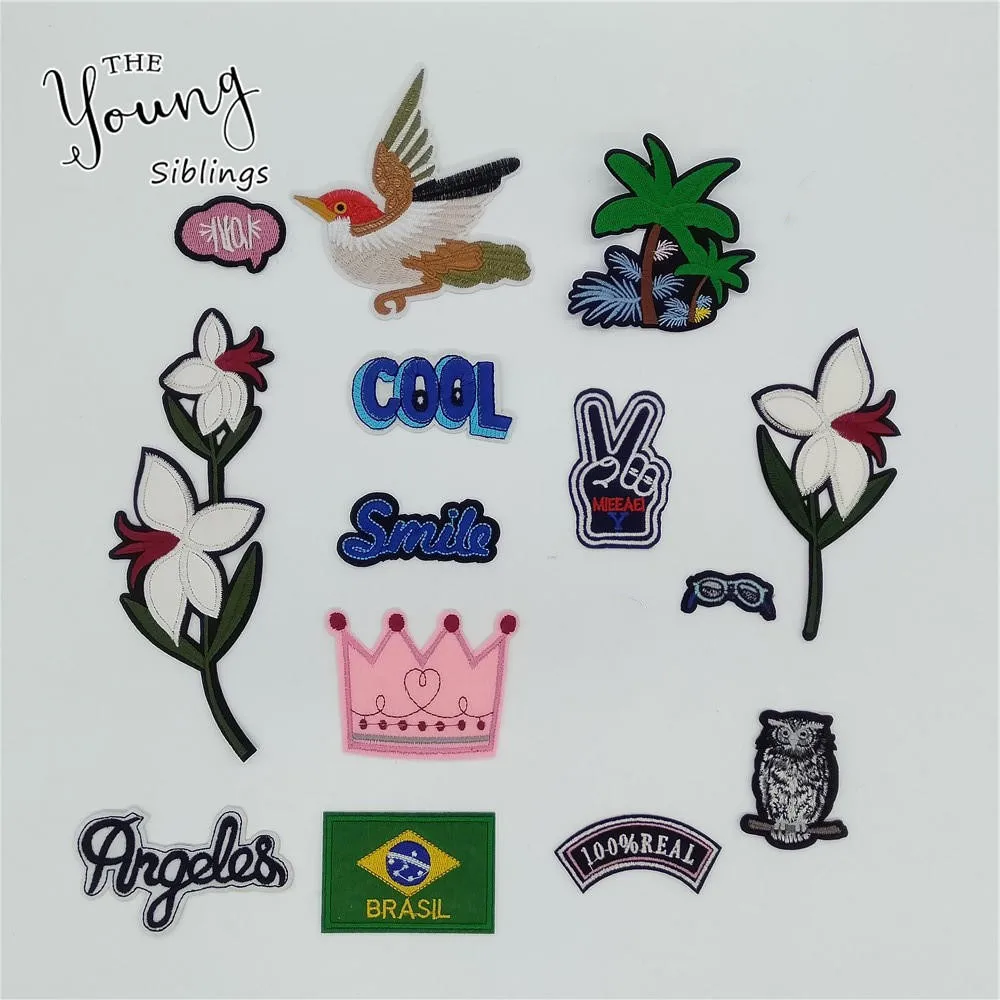 Высококачественная модная термоклейкая аппликация вышивка Приклеивание утюгом