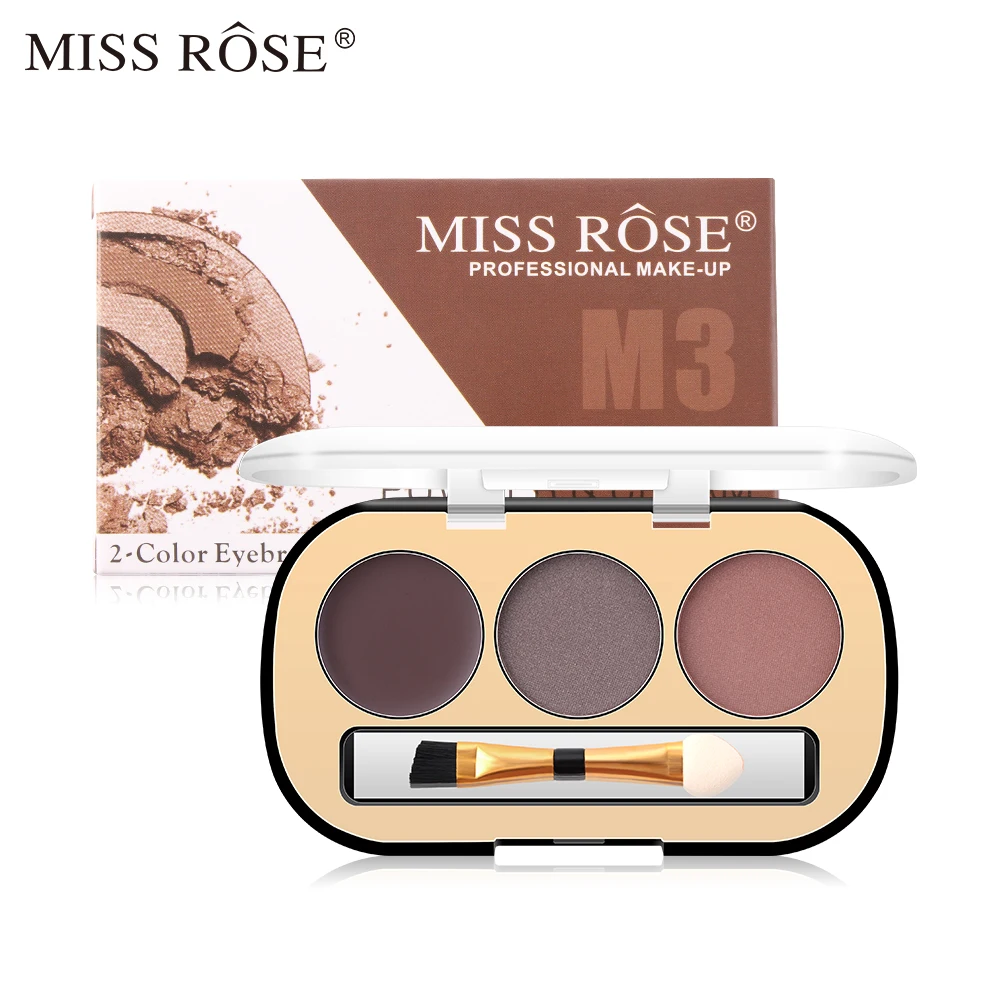 MISS ROSE пудра для бровей Палитра матовые тени для век Палитра долговечная Водонепроницаемая Косметика для макияжа лица брови пигмент TSLM1