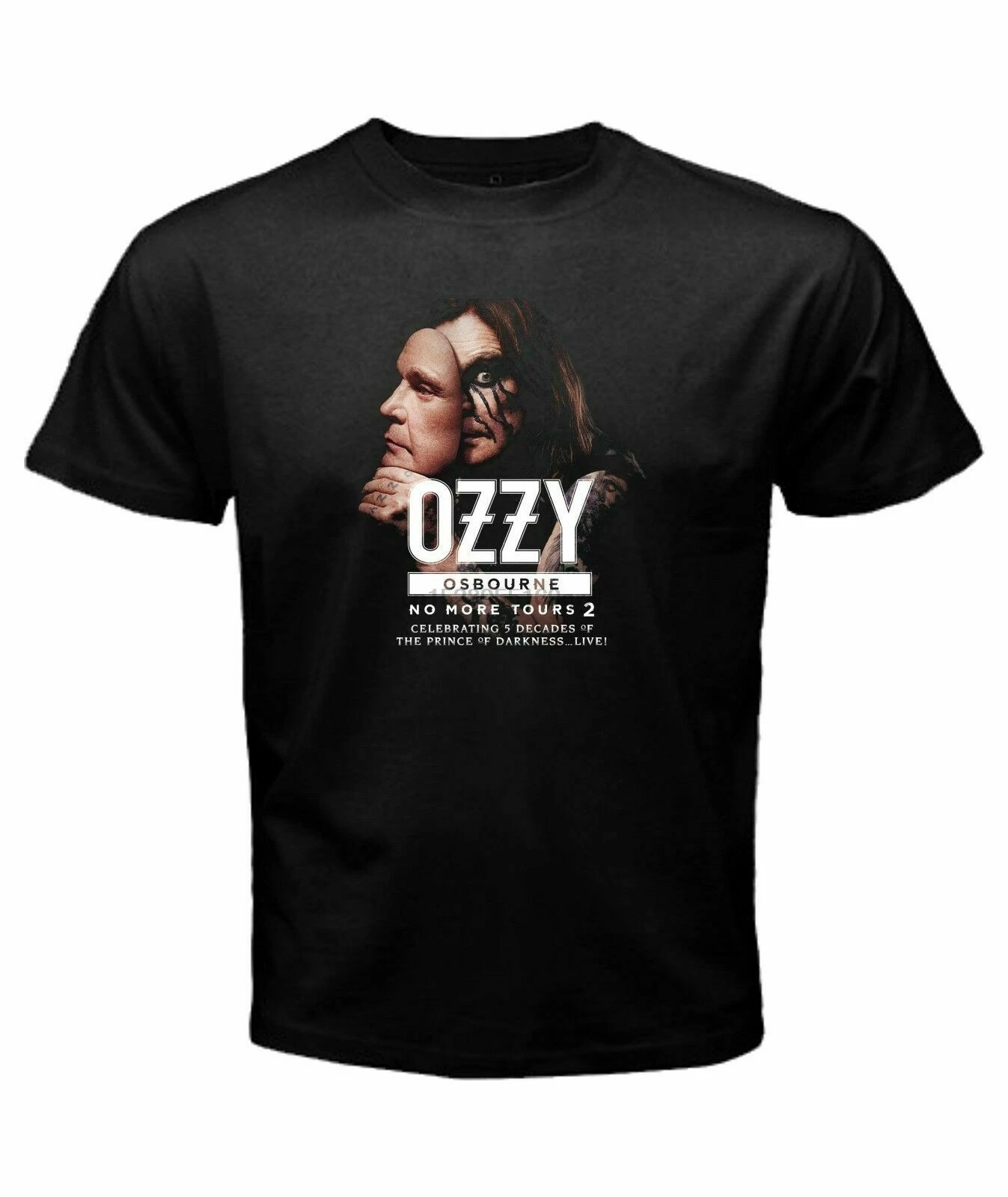 

New OZZY OSBOURNE No More Tours 2 Rock Singer T-Shirt Mens Black Short Sleeve