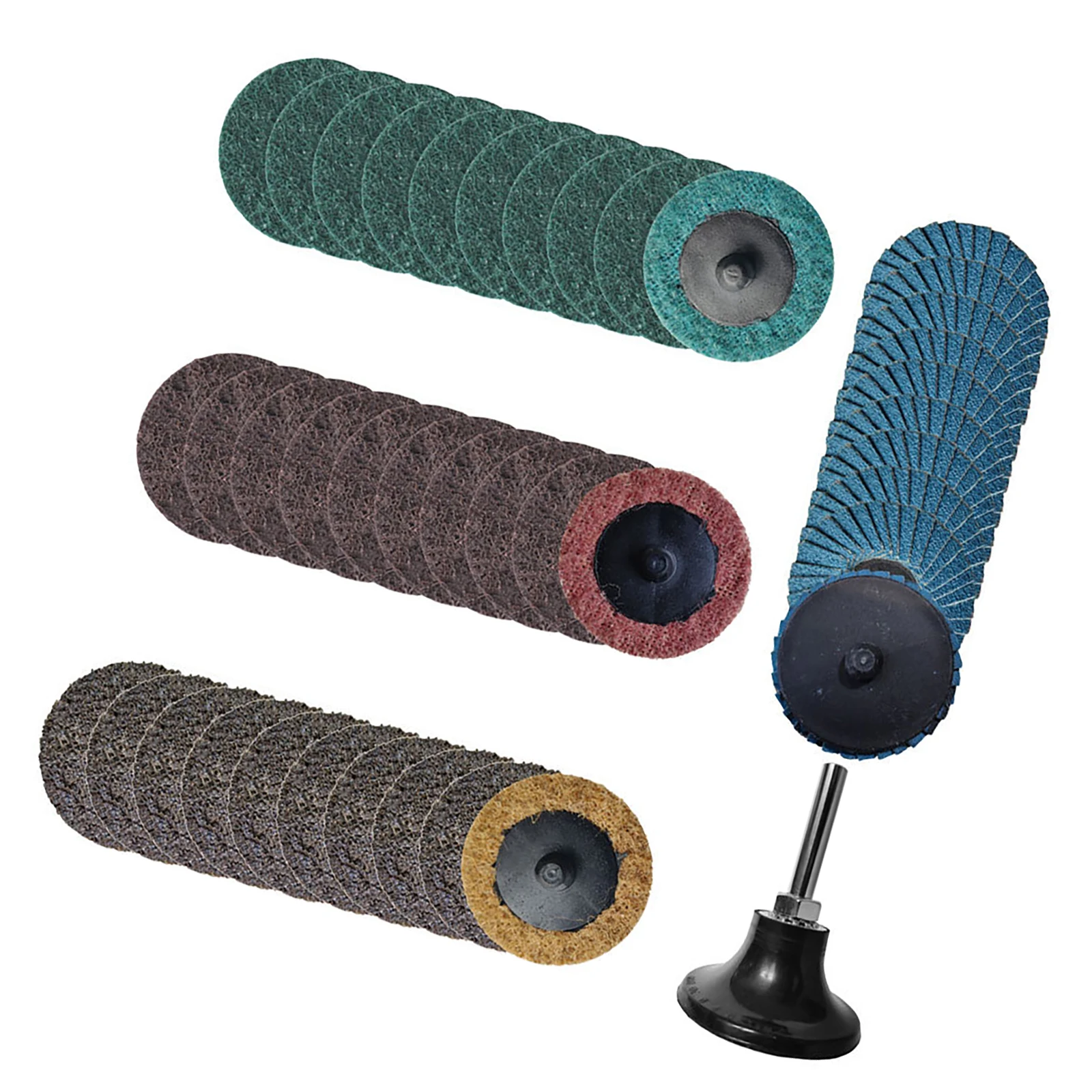 42Pcs Sanding Discs Set 2 inch Quick Change with 1/4 Holder Surface Conditioning for Die Grinder | Инструменты