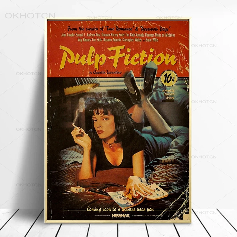 

Винтажные постеры для украшения дома, Картина на холсте из фильма целлюлозной фантастики, украшение для бара, паба, комнаты, настенное искус...