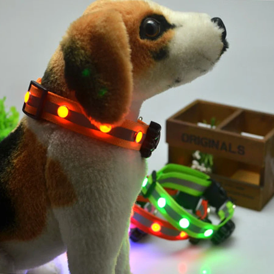 Тренировочный ошейник для собаки мигающий с подсветильник кой светодиодная