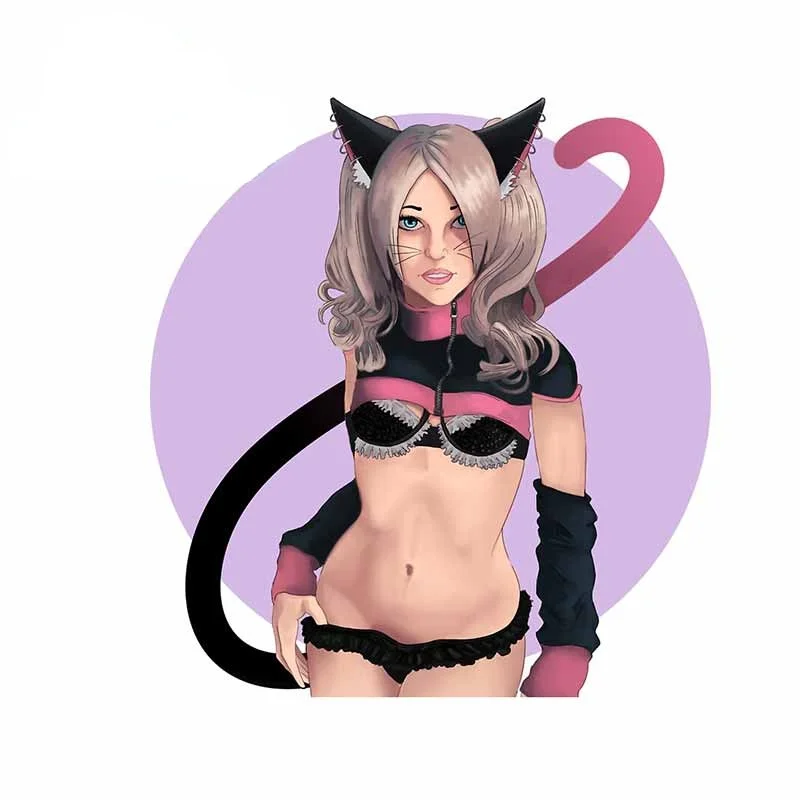 

Popular Beautiful PinUp Girl Vinyl Car Wrap Decals Windows Stickers Scratch-Proof Surfboard Decoration KK13*12cm