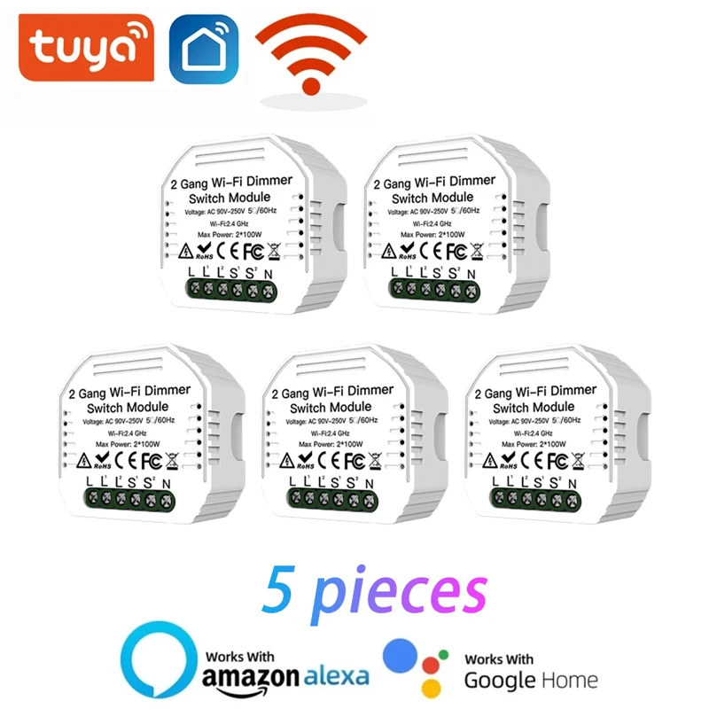 

Wifi Smart Light Switch DIY Breaker Module Smart Life/Tuya APP Remote Control Works with Alexa Echo Google Home 2 Way Switch
