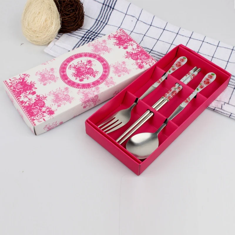 Столовые приборы из нержавеющей стали в китайском стиле столовые вилка ложка