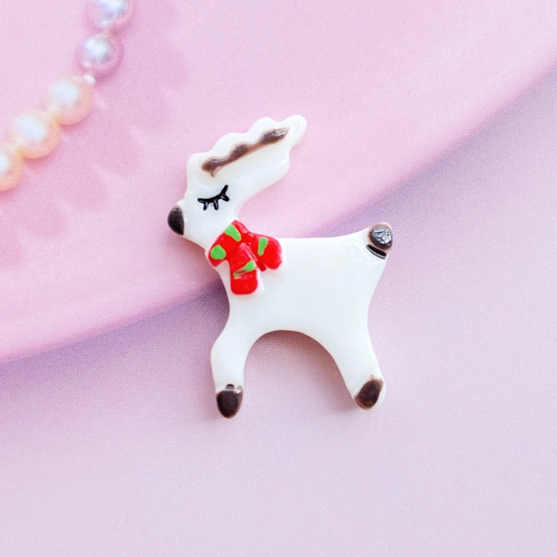 10/20 шт. Новая полимерная Милая Рождественская серия плоская спина кабошон для