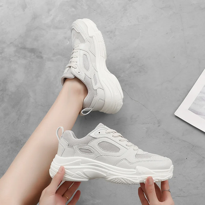 Женские дышащие кроссовки повседневная обувь на платформе сезон весна осень