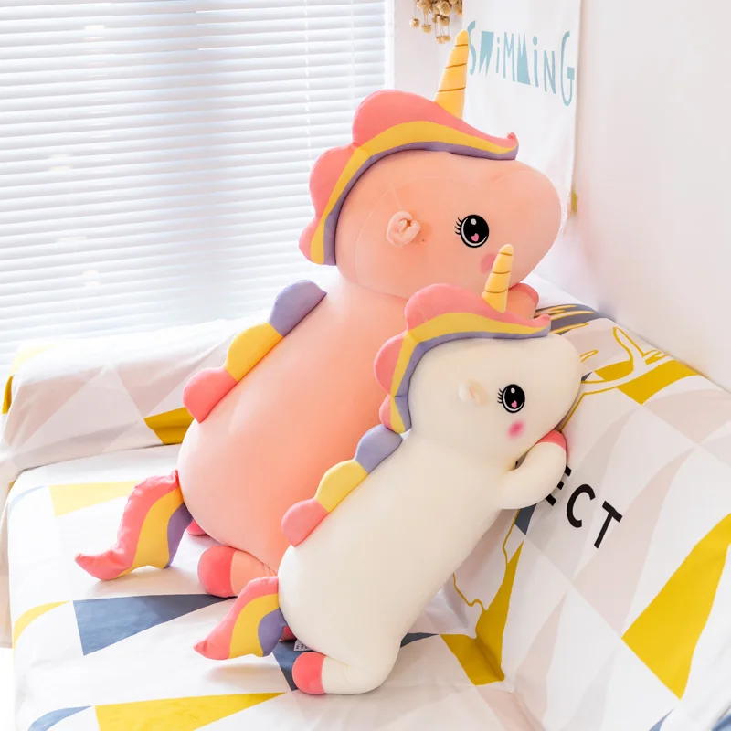 

90cm Hug Unicorn Pillow Soft Giant Unicorn Pillow Stuffed Animal Lying Unicorn Pillow For Sleeping Children Birthday Xmas Gifts