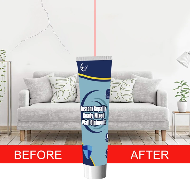 

20/100/250g Wall Mending Cream Wall Surface Peeling Graffiti Crack Repair Plaster Quick & Easy Solution with Scraper Cleaner Re