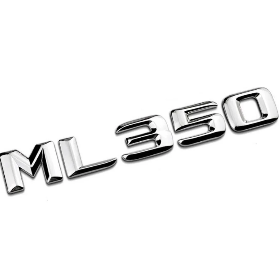 

Chrome Shiny Silver " ML 350 " Car Trunk Rear Letters Word Badge Emblem Letter Decal Sticker for Mercedes Benz ML Class ML350