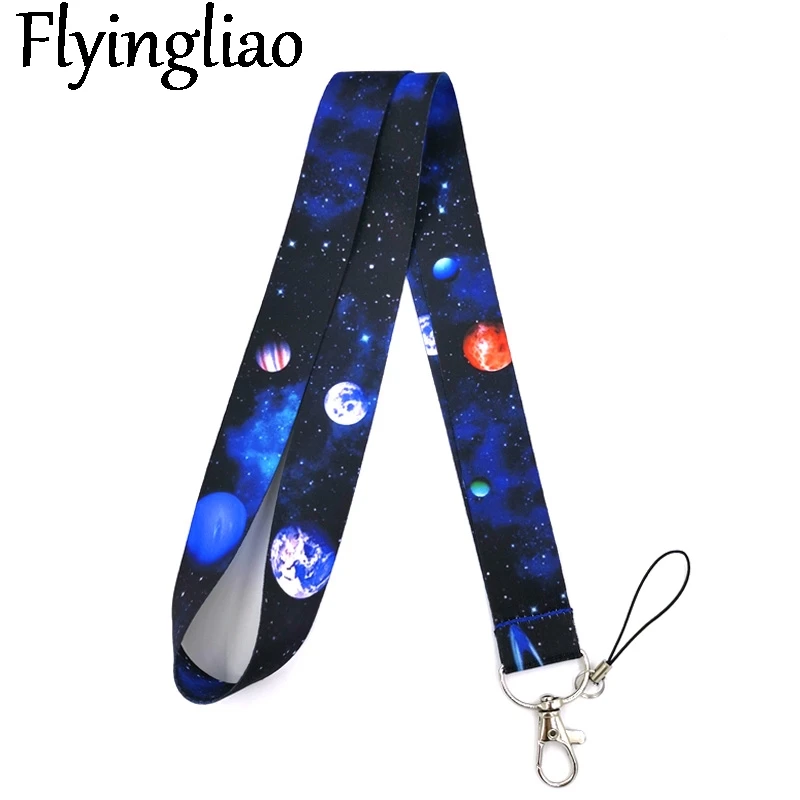 Шнурок для ключей с изображением Вселенной и Луны крутой шейный ремешок телефона