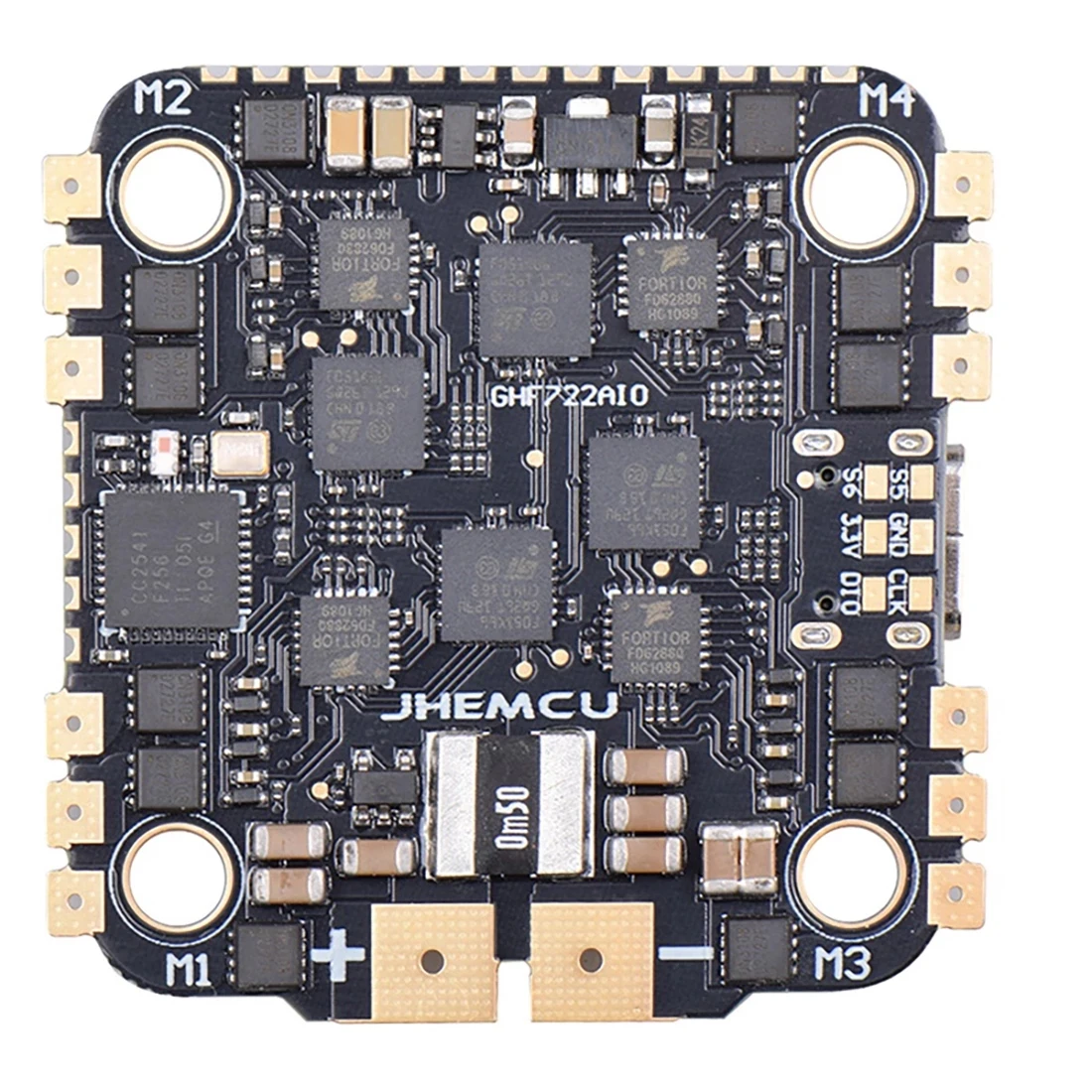 

JHEMCU GHF722AIO 40A MPU6000 F7 Flight Controller & BLHELI_32 40A 4in1 3-6S Brushless ESC for RC Quadcopter FPV Racing Drone