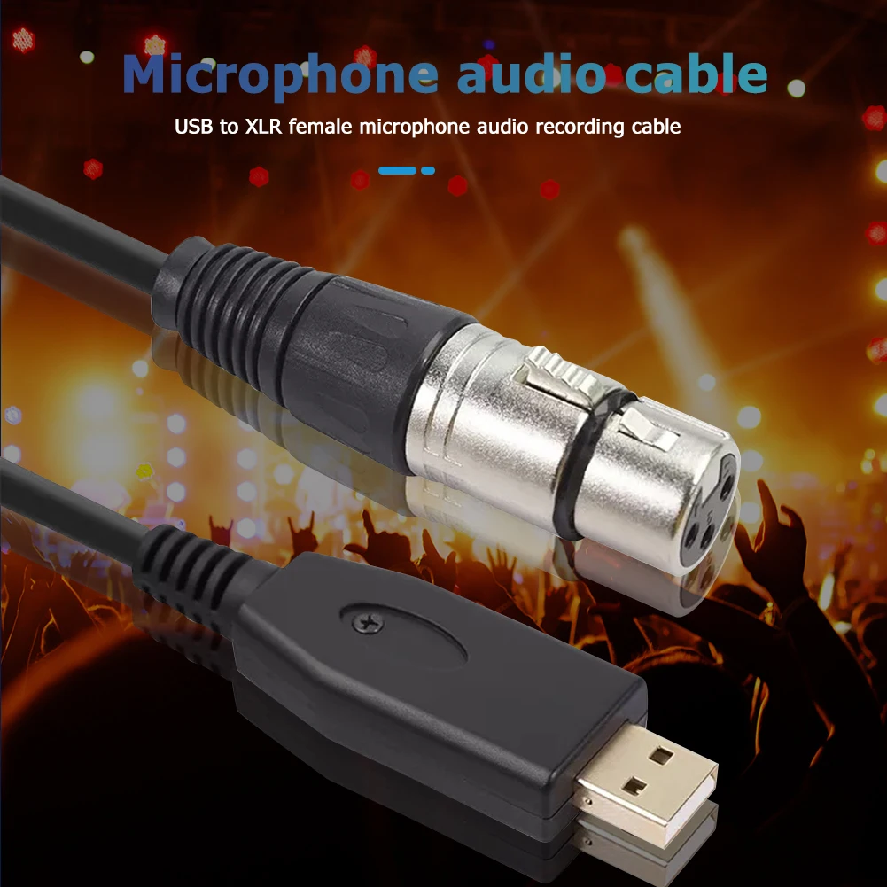 USB микрофонный кабель мужчина к 3 контактный XLR Женский аудио адаптер конвертер