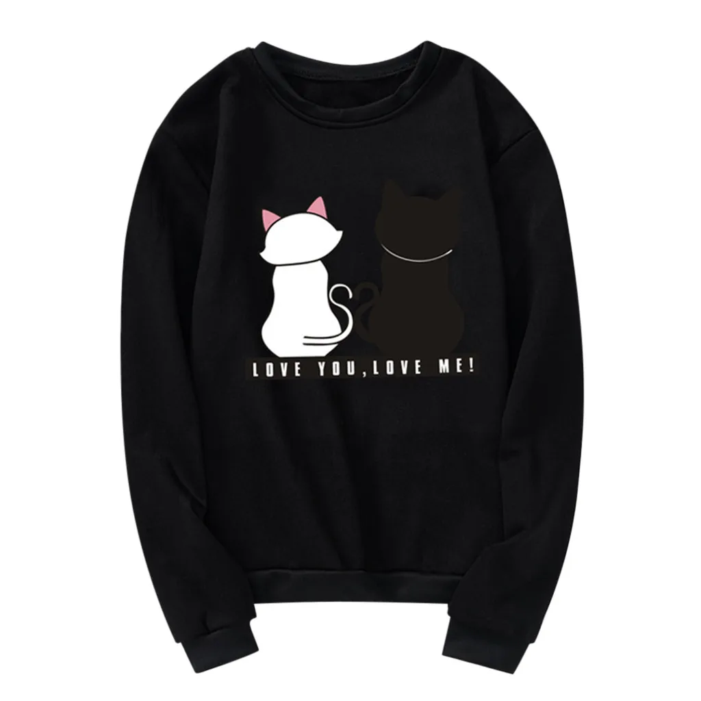 Мужская и Женская Повседневная Толстовка с длинными рукавами круглым вырезом