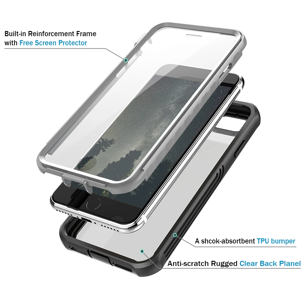 LLZ.COQUE 360 силиконовый чехол для телефона IPhone 11 Pro XS Max Xr X 8 7 6s 6 Plus противоударный ТПУ