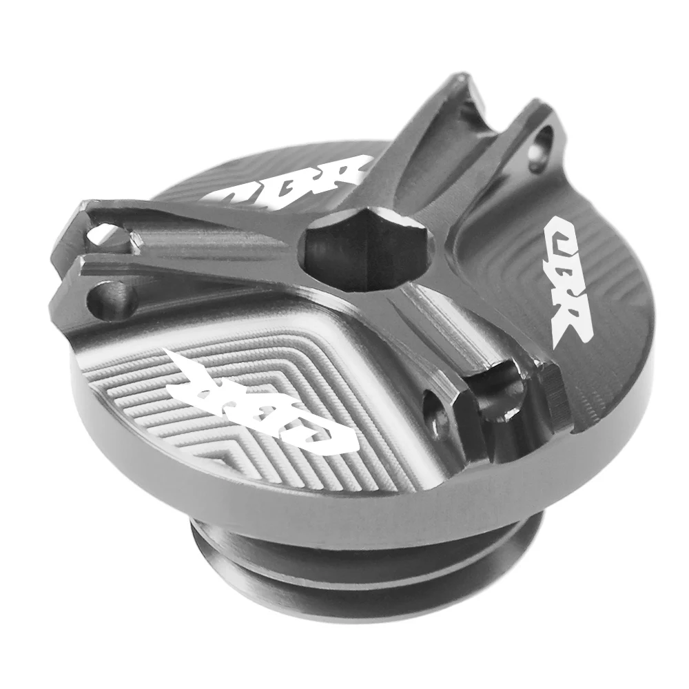 gray Motorcycle M20*2.5 Engine Oil Filter Cup Plug Cover Screw For Honda CBR 600 250R CBR 600 900 1000 RR CBR 600 F2 F3 F4 F4i 500R - Цвет: gray