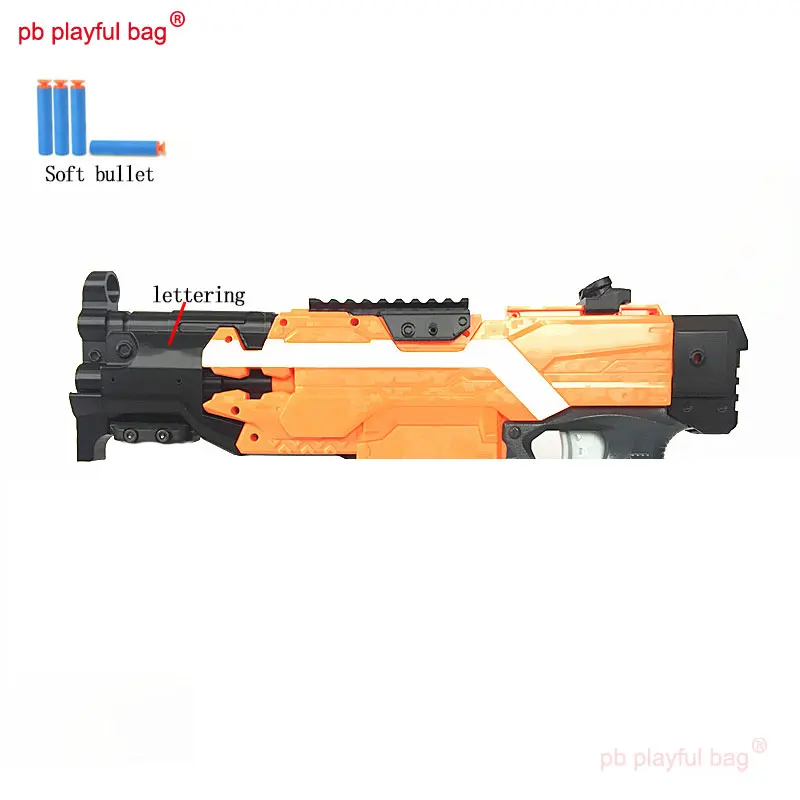 

PB Playful bag Outdoor sports mp5-f giant god toy tube kit soft bullet 3D printing Plastic toy accessories QG15