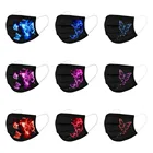 1050 шт., одноразовые маски для лица с принтом бабочки