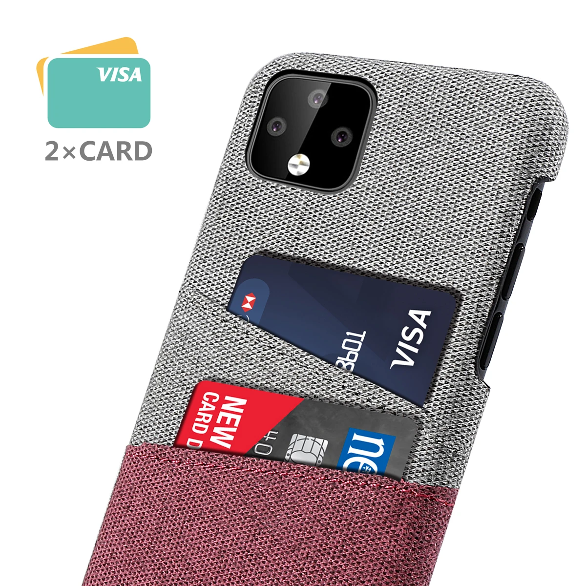 Чехол для карт Google Pixel 4 XL тонкий жесткий защитный чехол бумажник из матовой ткани