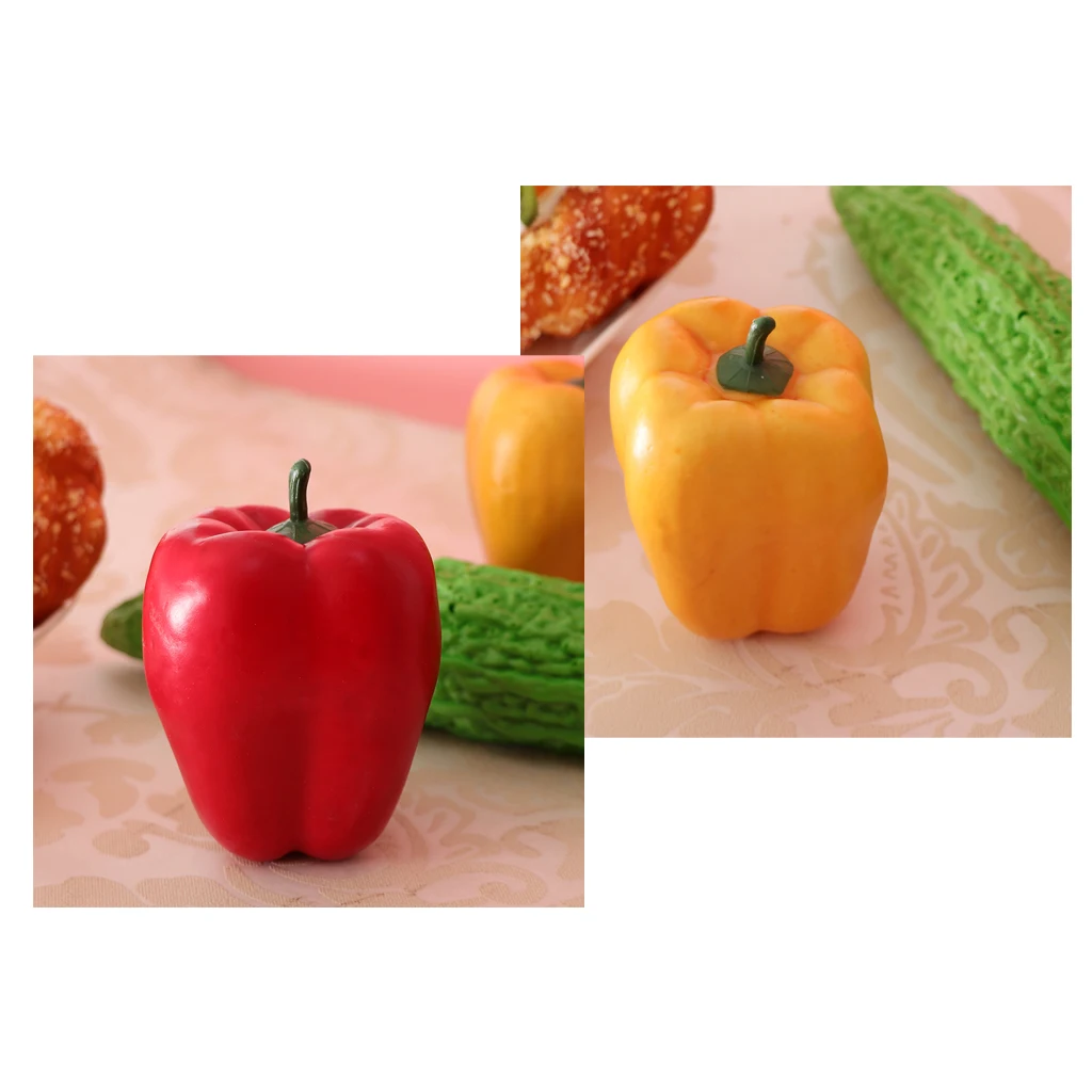 

Artificial Bell Pepper Simulation Food Vegetable Kitchen Toy Home Decorations