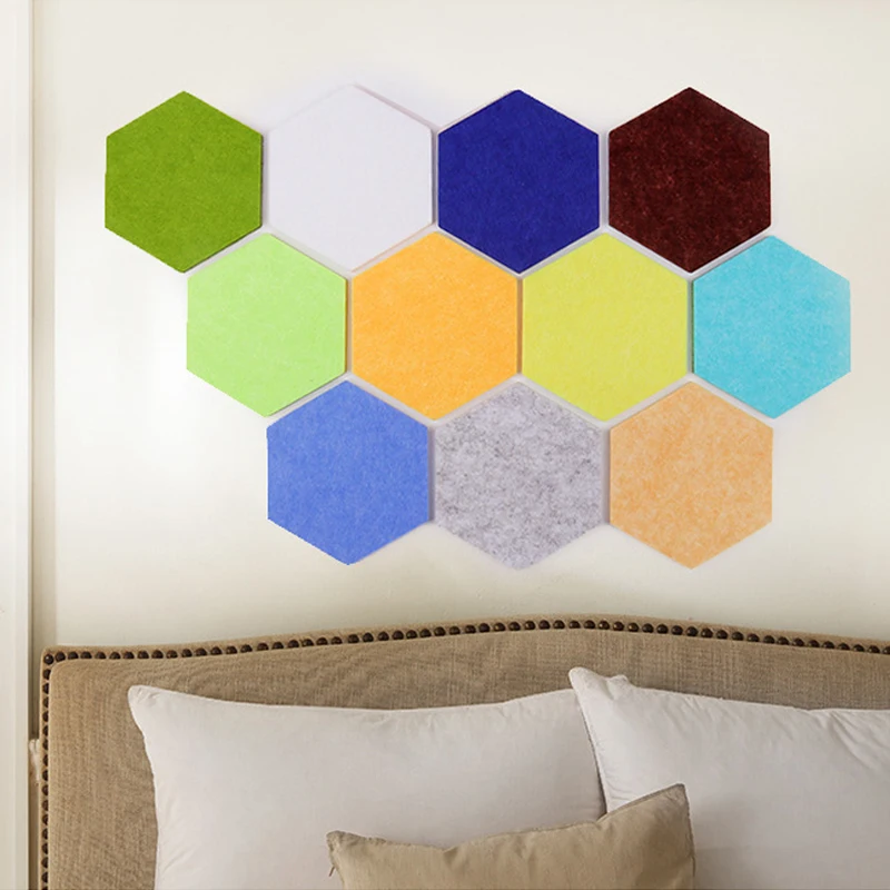 Hexagon Wall Stickers 3D Letter Message Board Photo Display Felt Kids Room Decor Background Wallpaper Decorative | Дом и сад