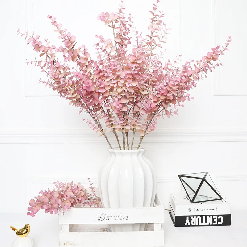 35 см 80 поддельные листья эвкалипта пластиковые искусственные растения ветка