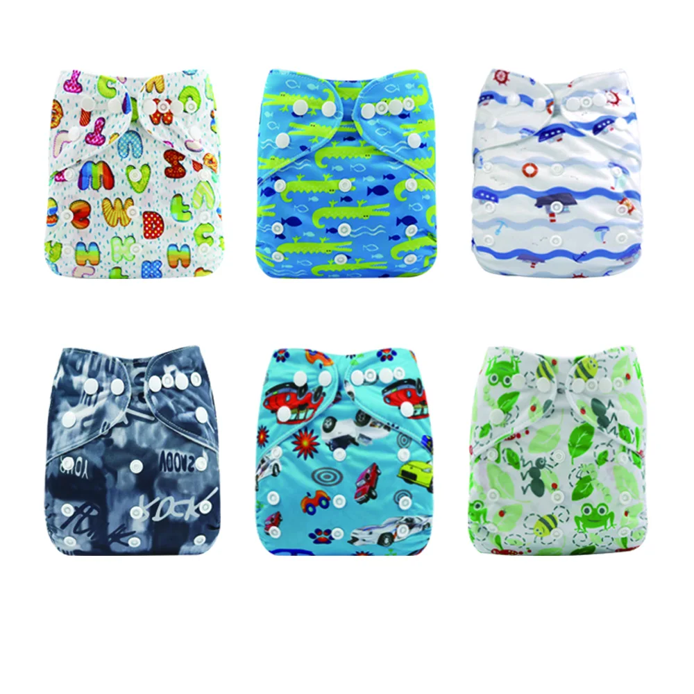Free Shipping Cloth Diapers Baby Shells Adjustable Reusable Baby Cloth Nappy Shells With Bamboo Inserts or Without Insert