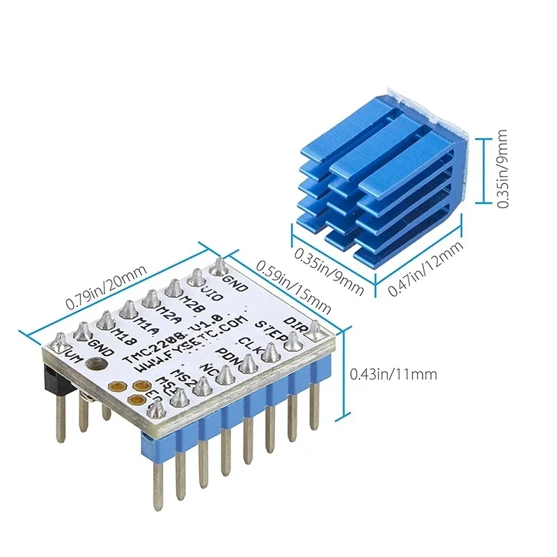 

3D Printer TMC2208 V1.2 TMC2209 V3.0 Stepper Motor StepStick Mute Driver Silent Excellent Stability Protection